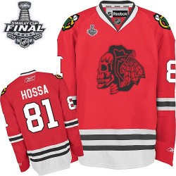 Marian Hossa Chicago Blackhawks Reebok Premier Skull 2015 Stanley Cup Jersey (Red)