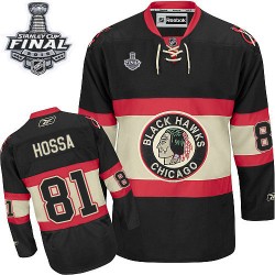 Marian Hossa Chicago Blackhawks Reebok Women's Premier New Third 2015 Stanley Cup Jersey (Black)