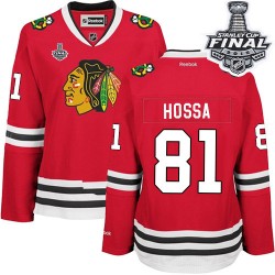 Marian Hossa Chicago Blackhawks Reebok Women's Authentic Home 2015 Stanley Cup Jersey (Red)