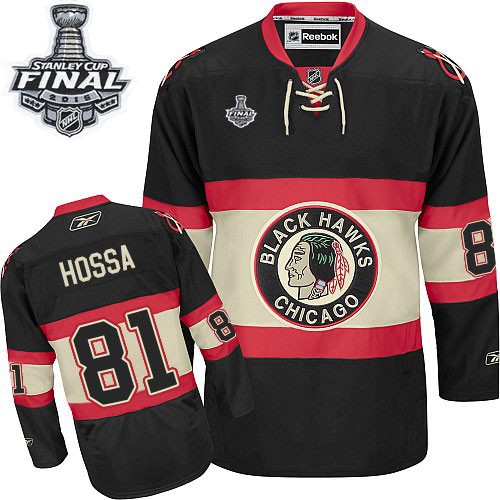 Marian Hossa Chicago Blackhawks Reebok Youth Premier New Third 2015 Stanley Cup Jersey (Black)