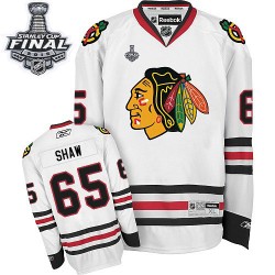 Andrew Shaw Chicago Blackhawks Reebok Youth Authentic Away 2015 Stanley Cup Jersey (White)