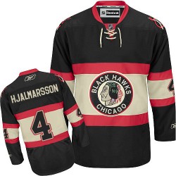 Niklas Hjalmarsson Chicago Blackhawks Reebok Authentic New Third Jersey (Black)