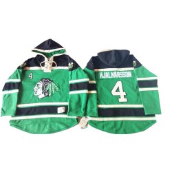 Niklas Hjalmarsson Chicago Blackhawks Authentic Old Time Hockey St. Patrick's Day McNary Lace Hoodie Jersey (Green)
