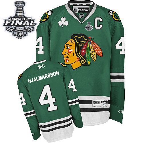 Niklas Hjalmarsson Chicago Blackhawks Reebok Authentic 2015 Stanley Cup Jersey (Green)