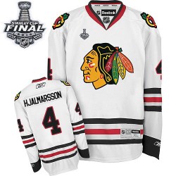 Niklas Hjalmarsson Chicago Blackhawks Reebok Authentic Away 2015 Stanley Cup Jersey (White)