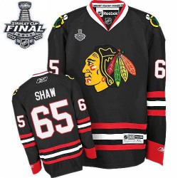 Andrew Shaw Chicago Blackhawks Reebok Youth Premier Third 2015 Stanley Cup Jersey (Black)