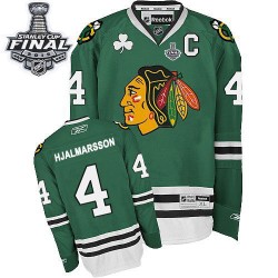 Niklas Hjalmarsson Chicago Blackhawks Reebok Premier 2015 Stanley Cup Jersey (Green)