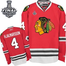 Niklas Hjalmarsson Chicago Blackhawks Reebok Authentic Home 2015 Stanley Cup Jersey (Red)