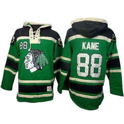 Patrick Kane Chicago Blackhawks Authentic Old Time Hockey St. Patrick's Day McNary Lace Hoodie Jersey (Green)