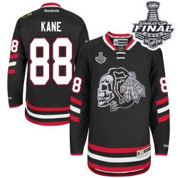 Patrick Kane Chicago Blackhawks Reebok Authentic Black Skull 2014 Stadium Series 2015 Stanley Cup Jersey (White)