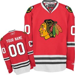 Reebok Chicago Blackhawks Youth Customized Authentic Red Home Jersey