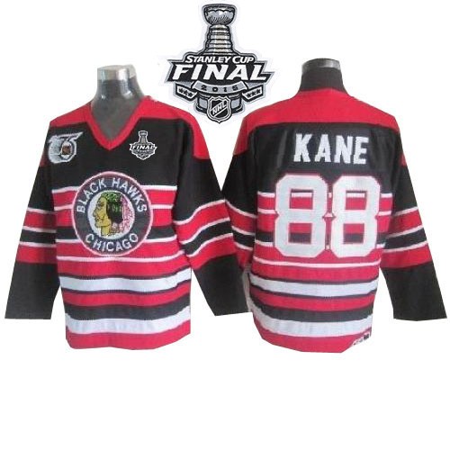 Patrick Kane Chicago Blackhawks CCM Authentic Throwback 75TH 2015 Stanley Cup Jersey (Red/Black)