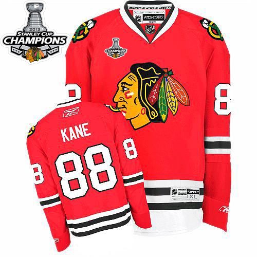 Patrick Kane Chicago Blackhawks Reebok Authentic 2013 Stanley Cup Champions Jersey (Red)