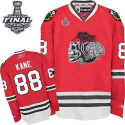 Patrick Kane Chicago Blackhawks Reebok Authentic Red Skull 2015 Stanley Cup Jersey (White)