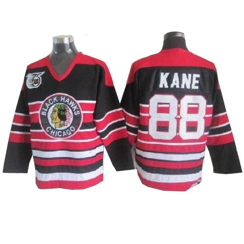 Patrick Kane Chicago Blackhawks CCM Authentic Throwback 75TH Jersey (Red/Black)
