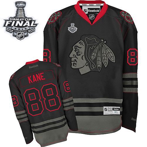 Patrick Kane Chicago Blackhawks Reebok Premier 2015 Stanley Cup Jersey (Black Ice)