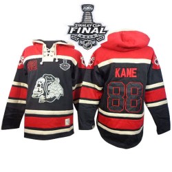 Patrick Kane Chicago Blackhawks Premier Old Time Hockey Sawyer Hooded Sweatshirt 2015 Stanley Cup Jersey (Black)