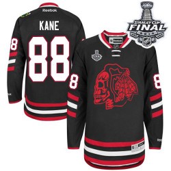 Patrick Kane Chicago Blackhawks Reebok Premier Red Skull 2014 Stadium Series 2015 Stanley Cup Jersey (Black)