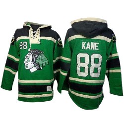 Patrick Kane Chicago Blackhawks Premier Old Time Hockey Sawyer Hooded Sweatshirt Jersey (Green)