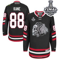 Patrick Kane Chicago Blackhawks Reebok Premier Black Skull 2014 Stadium Series 2015 Stanley Cup Jersey (White)