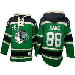 Patrick Kane Chicago Blackhawks Premier Old Time Hockey St. Patrick's Day McNary Lace Hoodie Jersey (Green)