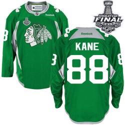 Patrick Kane Chicago Blackhawks Reebok Premier Practice 2015 Stanley Cup Jersey (Green)