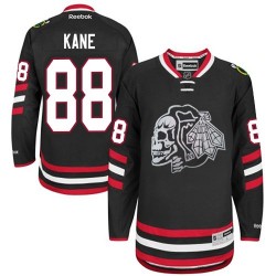 Patrick Kane Chicago Blackhawks Reebok Youth Authentic Black Skull 2014 Stadium Series Jersey (White)