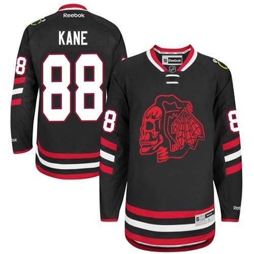 Patrick Kane Chicago Blackhawks Reebok Youth Premier Red Skull 2014 Stadium Series Jersey (Black)