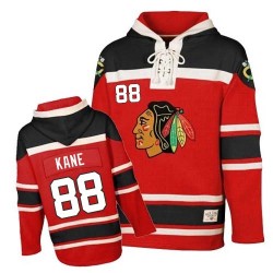 Patrick Kane Chicago Blackhawks Youth Premier Old Time Hockey Sawyer Hooded Sweatshirt Jersey (Red)
