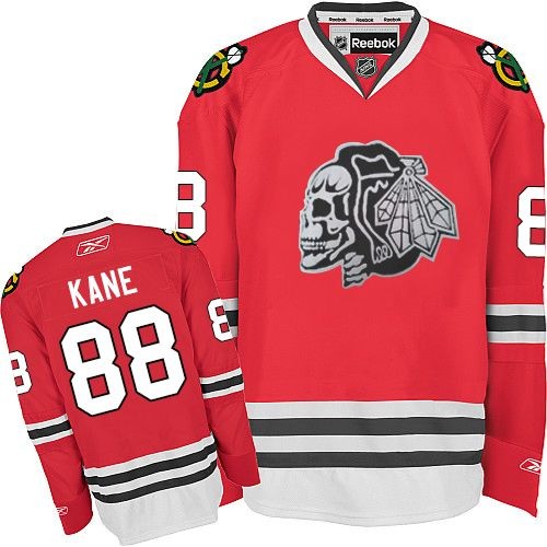 Patrick Kane Chicago Blackhawks Reebok Youth Premier Red Skull Jersey (White)