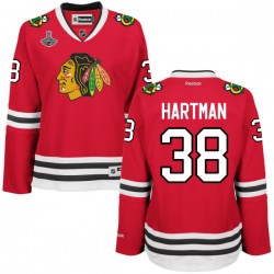 Ryan Hartman Chicago Blackhawks Reebok Women's Authentic Home 2015 Stanley Cup Champions Jersey (Red)
