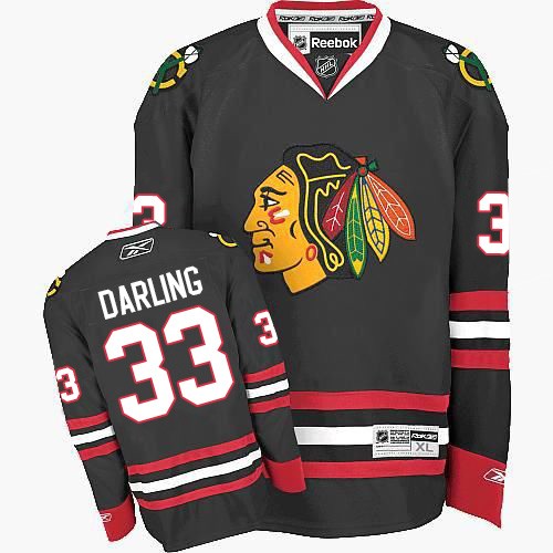 Scott Darling Chicago Blackhawks Reebok Authentic Third Jersey (Black)