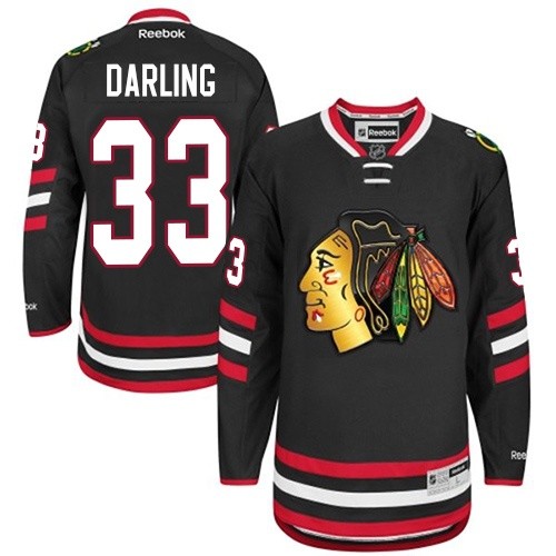 Scott Darling Chicago Blackhawks Reebok Premier 2014 Stadium Series Jersey (Black)