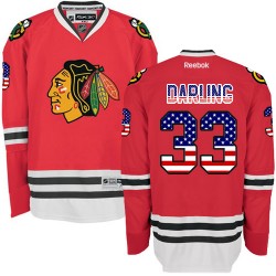 Scott Darling Chicago Blackhawks Reebok Authentic USA Flag Fashion Jersey (Red)