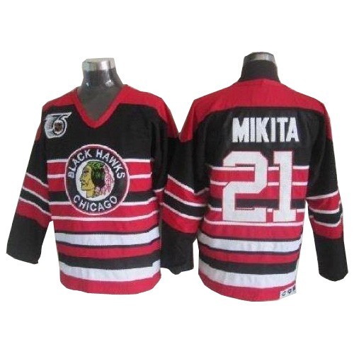 Stan Mikita Chicago Blackhawks CCM Authentic Throwback 75TH Jersey (Red/Black)