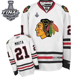 Stan Mikita Chicago Blackhawks Reebok Authentic Away 2015 Stanley Cup Jersey (White)