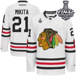 Stan Mikita Chicago Blackhawks Reebok Premier 2015 Winter Classic 2015 Stanley Cup Jersey (White)