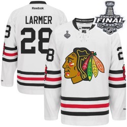 Steve Larmer Chicago Blackhawks Reebok Authentic 2015 Winter Classic 2015 Stanley Cup Jersey (White)
