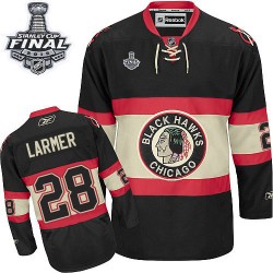 Steve Larmer Chicago Blackhawks Reebok Premier New Third 2015 Stanley Cup Jersey (Black)