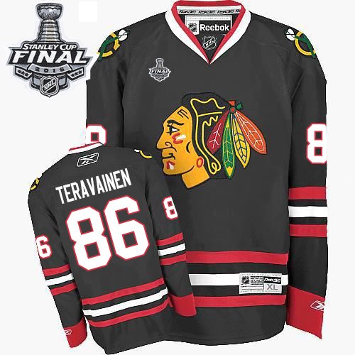 Teuvo Teravainen Chicago Blackhawks Reebok Authentic Third 2015 Stanley Cup Jersey (Black)