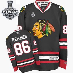 Teuvo Teravainen Chicago Blackhawks Reebok Youth Authentic Third 2015 Stanley Cup Jersey (Black)