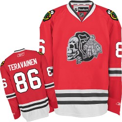 Teuvo Teravainen Chicago Blackhawks Reebok Youth Authentic Red Skull Jersey (White)