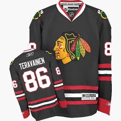 Teuvo Teravainen Chicago Blackhawks Reebok Youth Premier Third Jersey (Black)