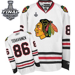 Teuvo Teravainen Chicago Blackhawks Reebok Youth Authentic Away 2015 Stanley Cup Jersey (White)