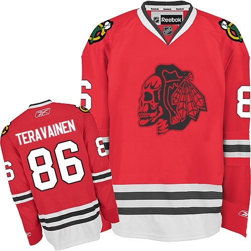Teuvo Teravainen Chicago Blackhawks Reebok Youth Premier Skull Jersey (Red)