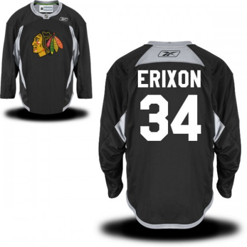 Tim Erixon Chicago Blackhawks Reebok Authentic Practice Alternate Jersey (Black)