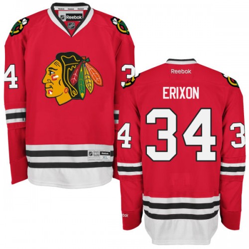 Tim Erixon Chicago Blackhawks Reebok Authentic Home Jersey (Red)