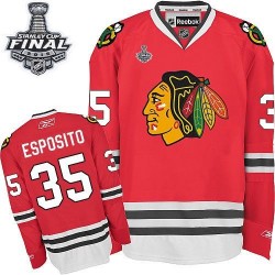 Tony Esposito Chicago Blackhawks Reebok Authentic Home 2015 Stanley Cup Jersey (Red)
