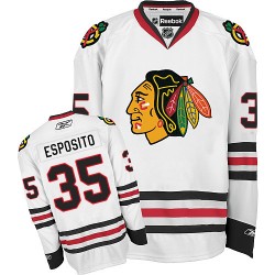 Tony Esposito Chicago Blackhawks Reebok Authentic Away Jersey (White)