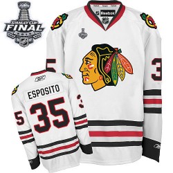 Tony Esposito Chicago Blackhawks Reebok Authentic Away 2015 Stanley Cup Jersey (White)